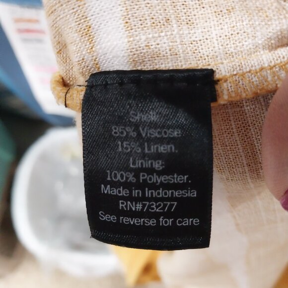 3488 Size Large Simply Vera Wang Gold Stripe Dress . - Picture 7 of 7